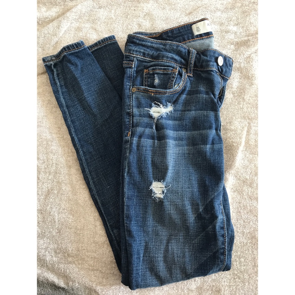 Abercrombie and Fitch distressed skinny jeans